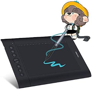 HUION H610PRO V2 Graphic Drawing Tablets 10x6 inch Digital Drawing Pad for Computer, with 8 Customized Press Keys, ±60°Tilt Function, 8192 Battery-Free Pen
