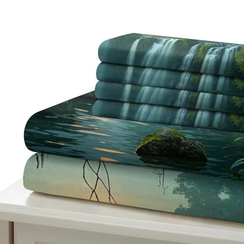 Parure de lit imprimé 3D paon en microfibre super douce