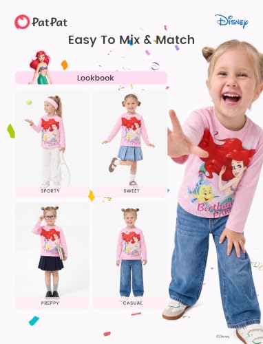Image of Disney Kids Birthday Shirts 2-9Y, Cute Graphic Tees, Birthday Party Outfit