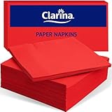 Rote Servietten - 2-lagige Papierservietten - 250 Stück - 1/4 gefaltet - Hochwertige Tischservietten für Feiern - Gastronomie & Veranstaltungen