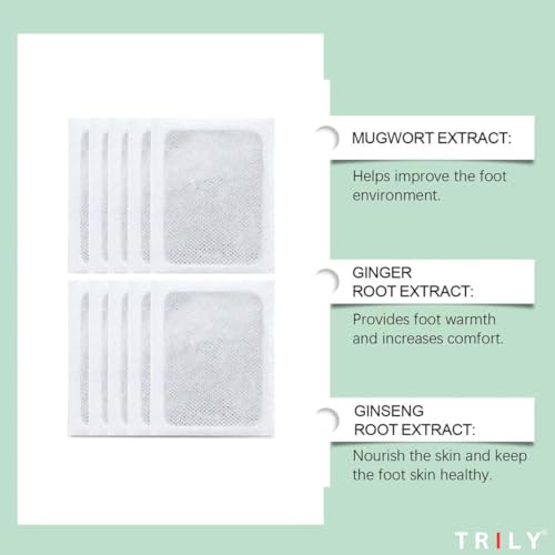 Image of Herbal Foot Detox Pads for Toxin Removal | Bamboo Vinegar Foot Patches for Feet Cleansing, Stress & Fatigue Relief | Improve Blood Circulation | Overnight Use | 10 Pads (PACK OF 2)