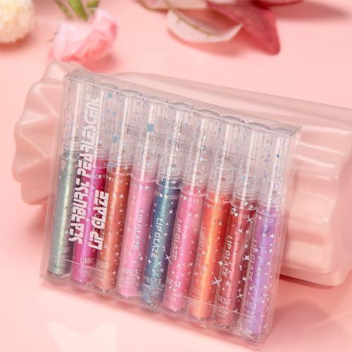 Leogony 9PCS Lip Gloss Set for Gift Teenage Girls Long Lasting Glitter Lipstick, Waterproof Lipgloss Sets for Girls Teen - Image 2