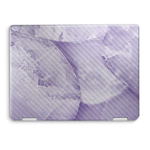 Image of MightySkins Carbon Fiber Skin Compatible with HP Spectre x360 14 inch (2022) Full Wrap Kit - Round Amethyst | Protective Durable Textured Carbon Fiber Finish | Easy to Apply | Made in The USA