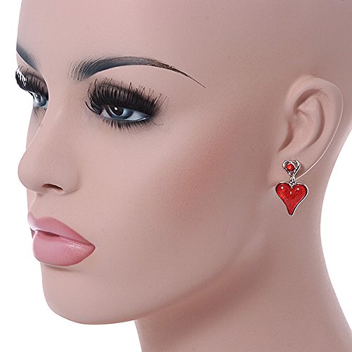 Juego de collar y pendientes de cristal rosa Avalaya con cadena ajustable de 40 cm 3