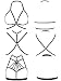 Boao 3 Pieces Women Strappy Harness Hollow Out Body Cross Cage Bra Cupless Lingerie for Women Girls Supplies (Style Set 5)