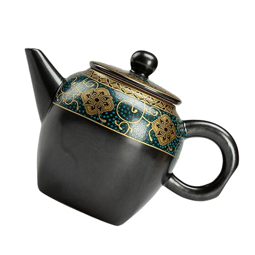 iplusmile Tetera de Cerámica Vintage Decorativa Tetera Pequeña para Hogar Accesorio de Exquisitamente de Limpiar para Oficinas y Restaurantes