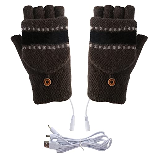 iFCOW Beheizte Handschuhe, USB Beheizte Handschuhe Herren Damen Winter Elektrische Heizung Warme Sporthandschuhe Fäustlinge Cover