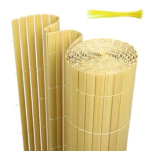 Jaxguom PVC Sichtschutzmatte 120x900cm mit Rippen