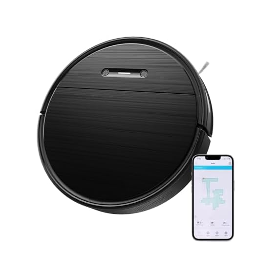 PuraLuce 3-in-1 Robot Aspirapolvere Lavapavimenti con Mappatura, Lava e Aspira Pavimenti, Serbatoio Acqua Elettrico, 110 Minuti, Sollevamento Automatico dei Moci, Ideale per Pulizia Domestica - Nero