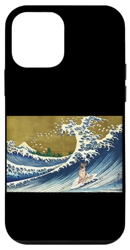 Dog Lover Retro Vintage Surfing A Wave German Shepherd �X�}�z�P�[�X iPhone 12 mini �p