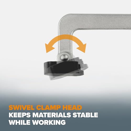 Image of BORA Auto Adjust 6 inch Locking Vise Grip Clamp with Swivel Pads - Heavy Duty Multi Purpose Welding Clamps with Comfortable Grips Perfect C Clamp for Woodworking, Welding, and Metalworking