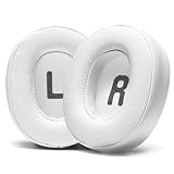 PESLNG Cuscinetti auricolari sostitutivi professionale per JBL Tune T760NC/T750BTNC/T710BT/T700BT, realizzati con schiuma memory di alta qualità (Pelle proteica - Bianco)