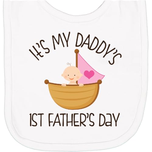 inktastic 1st Fathers Day Baby Girl Newborn Bib