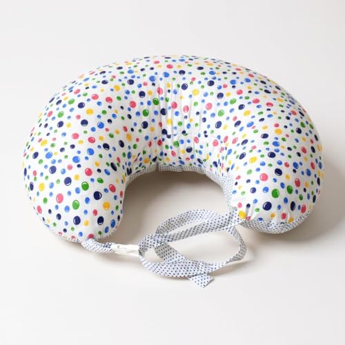 Image of VParents Multipurpose Baby Feeding Nursing Cum Maternity Pillow for New Born Cotton, Recommended for Maternity, Nursing, Medical Bluebell (Blue) 110253