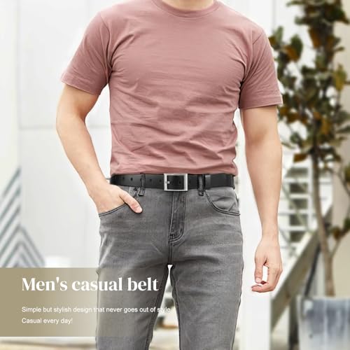 Men's Faux-Leather Belt Mens Belts Faux-Leather for Work Business and Casual4