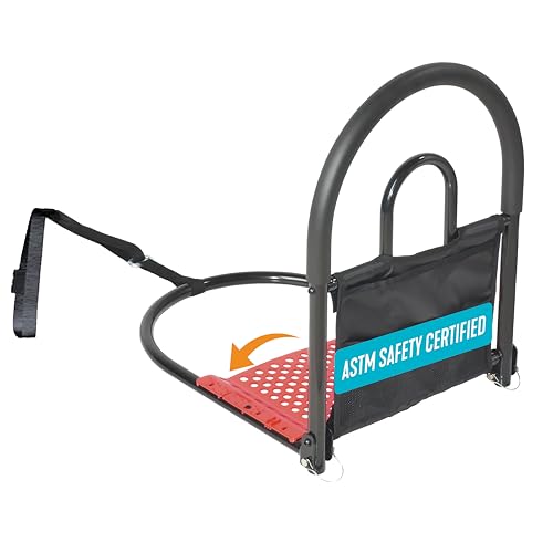 Stander Bed Rail Advantage Traveler, Bariatric Foldable Railing with Pouch for Adults, Seniors, and Elderly, Portable Travel Safety Bedrail with Padded Handle, ASTM Safety Approved Guardrail