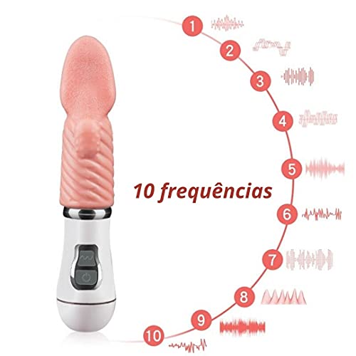 Vibradores Brinquedos Sexuais Estimulador Língua Lambendo Clitóris Oral 10 Velocidades Estimulador P