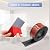 Floor Transition Strip, Floor Cover Strips Self Adhesive Flooring Transitions Laminate, 2"Wide Vinyl Floor Flat Divider Strip Trim for Carpet Threshold Strip (6.56Ft,Black)