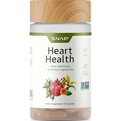 Snap Supplements Heart Health Support Supplement with Beets, 90 Capsules | Botanical Support for Heart Health, Healthy Circulation, and Nitric Oxide Levels, Vegan, Non-GMO (Packaging May Vary)