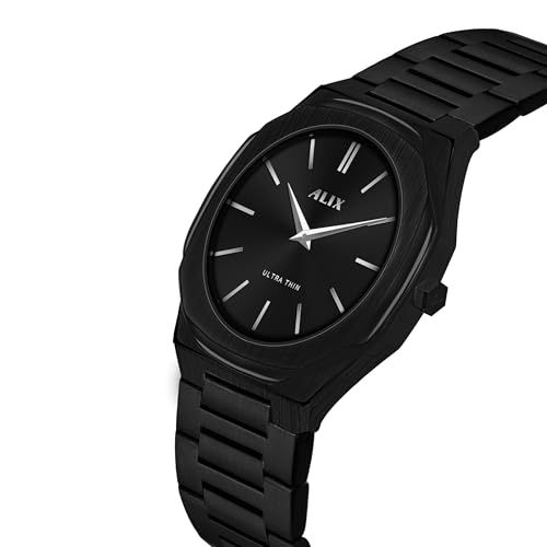 Image of ALIX AL2912 Round Dial Stainless Steel Bracelet Band Water Resistant Wrist Analog Watch for Man