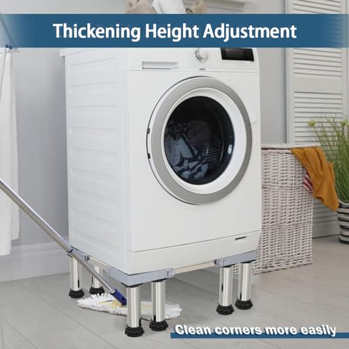 Universal Washer Dryer Stand 71cm Wide Adjustable Height 361kg Capacity Sturdy Platform for Washing Machines and Dryers White Heavy-Duty Base for Laundry Room - Image 6