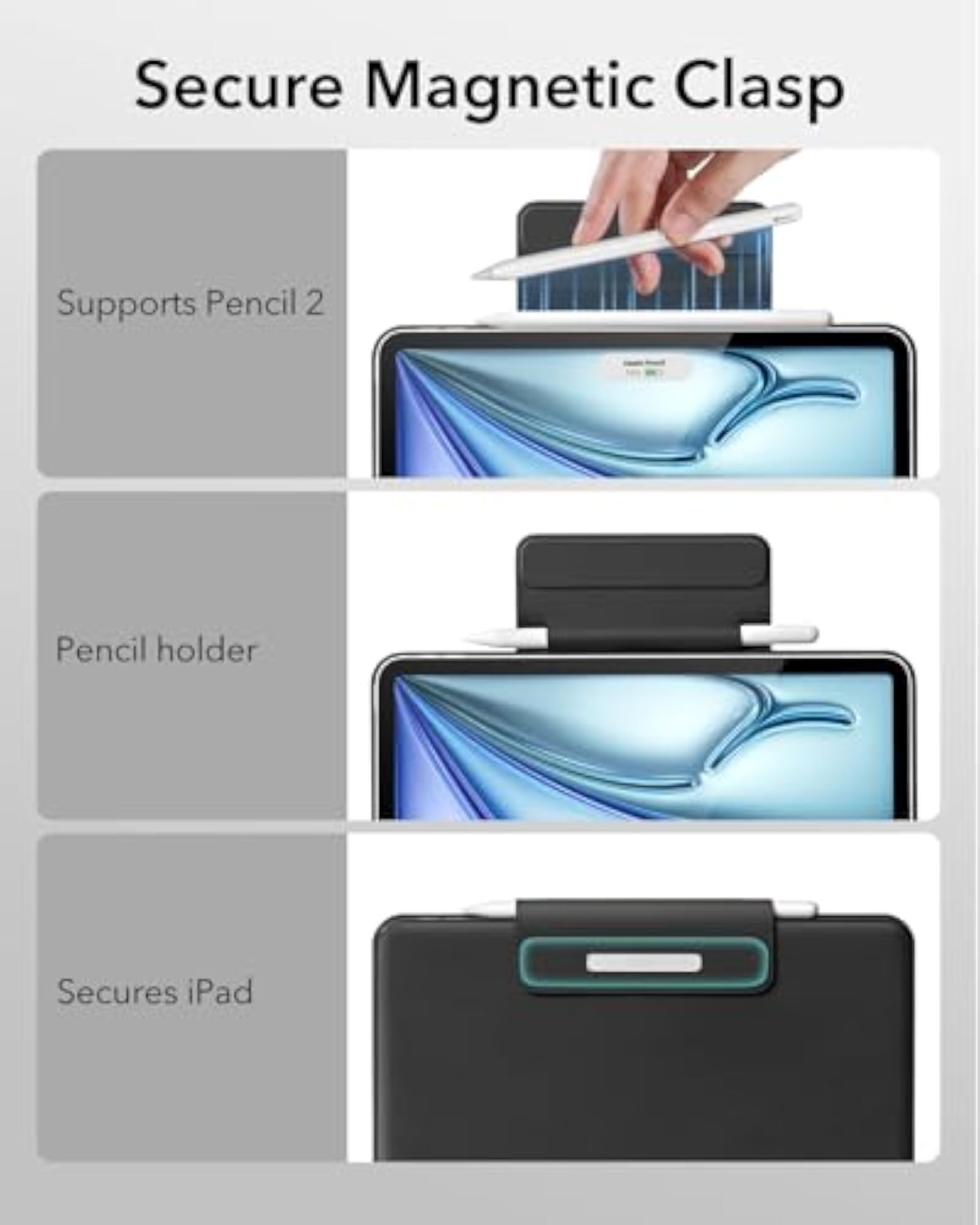 iPad Air/Pro Case with Quick-Set Magnetic Stand