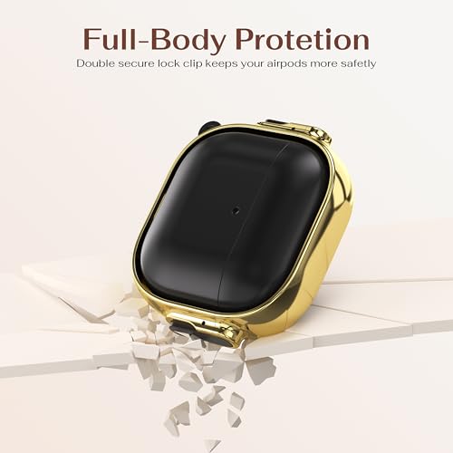 Image of Maxjoy for AirPods 4 Case, Clear AirPod 4th Generation Case Protective Soft Cute AirPod 4 Cover for Women Girly with Keychain for AirPods 4 Cover 2024,Gold /Black