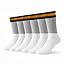 F Crew Socks:6 Pairs White Yellow