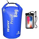 Freegrace Bolsa Seca Impermeable - Saco seco Ligero con Sellos y Funda Impermeable - Mantiene el Equipo seco para Kayak, Playa, Rafting, Paseos en Barco, Senderismo, Camping y Pesca (5L, Azul Marino)
