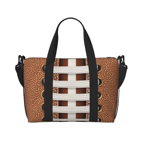 Travel Duffle Bag Football Stitches Weekender Overnight Bags Luggage Bag for Women Men Waterproof Sports Gym Bag Hand Bag with Shoulder Strap2