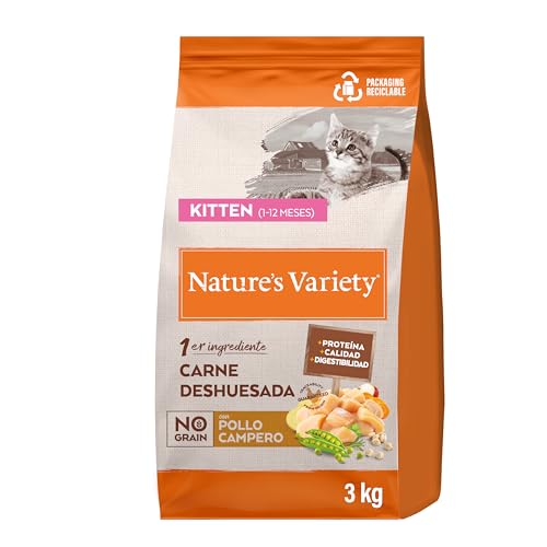 Nature's Variety No Grain - Pienso para Gatitos No Esterilizados con Pollo deshuesado - 3kg