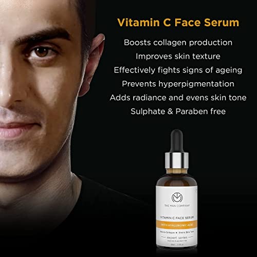 Image of The Man Company Face Care Combo Pack with Vitamin C Face Serum and Under Eye Gel | Infused with Hyaluronic Acid, Vitamin C and Coffee - Set of 2
