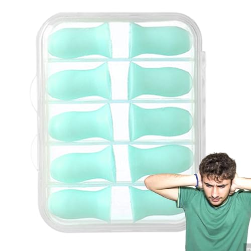 Buogint 睡眠用耳栓、ノイズキャンセリング睡眠用耳栓, 睡眠用耳栓ノイズリダクション耳栓 10 個, 旅行、勉強、仕事、睡眠用のポータブルトラベル耳栓男性、女性用