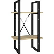 2-Tier Book Cabinet Sonoma Oak 15.7"x11.8"x27.6" Engineered Wood