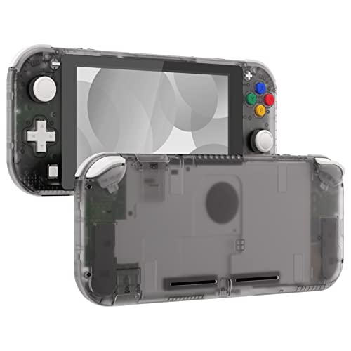 eXtremeRate Jasne Czarny DIY Wymiana Obudowa dla Nintendo Switch Lite Konsoli, NSL Handheld Controller Housing z Osłoną Ekranu, Niestandardowa Obudowa Cover dla Nintendo Switch Lite Konsoli