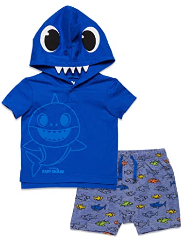 Pinkfong Baby Shark Baby Boys T-Shirt French Terry Shorts Blue 18 Months #TOP13