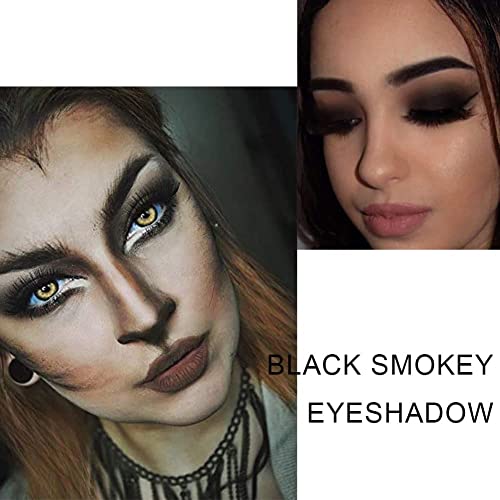 Black Smokey Gray Silver Glitter Shimmer Eye Eyeshadow Makeup Palette,9 Colors Cool Toned Matte Glitter Eyeshadow Palette Make Up Black Radiance Eyeshadow Palette Sombras De Ojos Profesional(A) #TOP2
