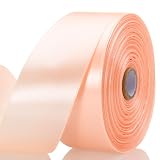 YASEO 1 1/2 Inch Peach Solid Satin Ribbon for Gift...