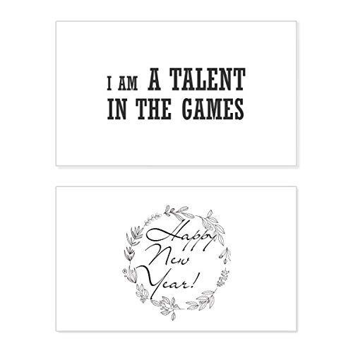 Tarjeta conmemorativa de Año Nuevo con mensaje de bendición I Am A Talent Games