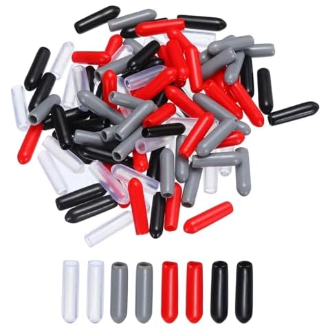 uxcell 100pcs 3mm Rubber End Caps Cover