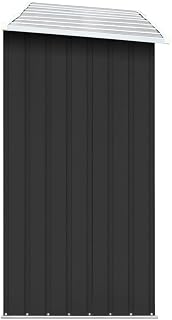 Matalde Garden Log Storage Shed Galvanised Steel 330x84x152 cm Anthracite -3413