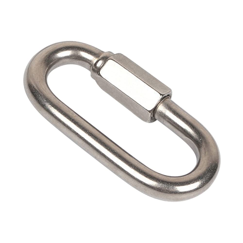 Moschettone a collegamento rapido con chiusura a vite in acciaio inossidabile per applicazioni di arrampicata e sicurezza