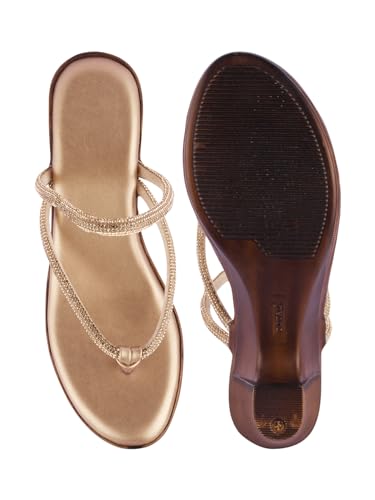 Image of TRYME Gorgeous Wedge Slip On Sandal Embellished Rhinestones Strap Platform Party Heels For Womens & Girls