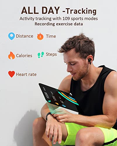 Smart Watches For Women Men Answer/Make Call: 1.7" Smartwatch With Ai Voice Control 3Atm Waterproof Fitness Watch With 109 Sports Heart Rate Spo2 Monitor Calorie Step Tracker Watch For Android Iphone #TOP5