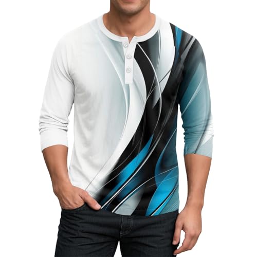 Men Undershirts V Neck Raglan Summer Shirts 3/4 Sleeve Henley Button Down Jersey Baseball T-Shirts Camo Tee Tops2