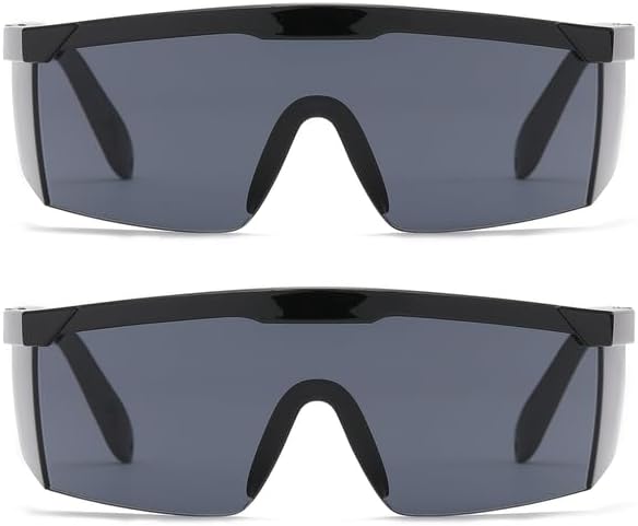 OwlSafety Glasses for Men with Scratch Free, Anti-Fog UV400 Polycarbonate Lenses - Lightweight Frame Adjustable Arms- 2 Pack