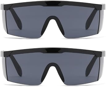 OWL Safety Glasses for Men with Scratch Free, Anti-Fog UV400 Polycarbonate Lenses - Lightweight Frame Adjustable Arms- 2 Pack
