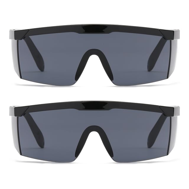 OwlSafety Glasses for Men with Scratch Free, Anti-Fog UV400 Polycarbonate Lenses - Lightweight Frame Adjustable Arms- 2 Pack