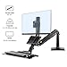 NB North Bayou Sit Stand Desk Converter, Height Adjustable Monitor Desk Mount Workstation with Keyboard Tray for 19''-27'' Screens, Loaded Within 4.4-19.8lbs, VESA 75x75 and 100x100mm NB35-B