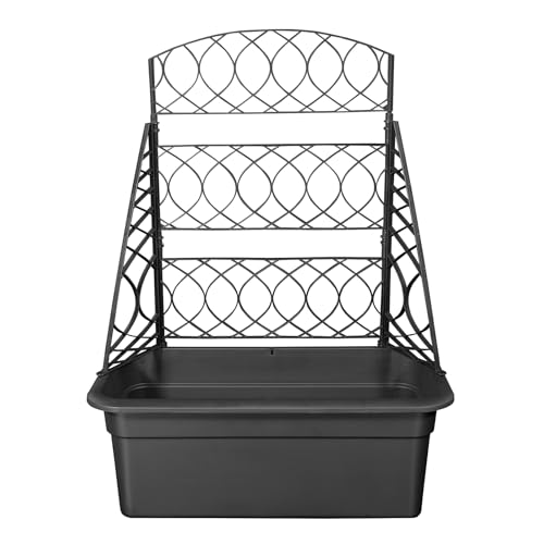 FIXKRAFT Blumenkasten mit Pergola für Kletterpflanzen Rankkasten Pflanzkübel